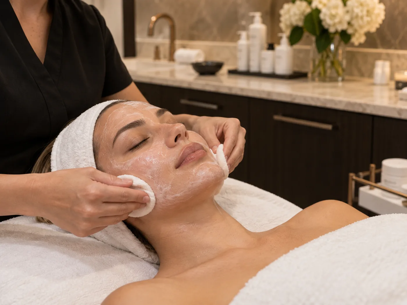 Professional deep-cleansing acne care facial