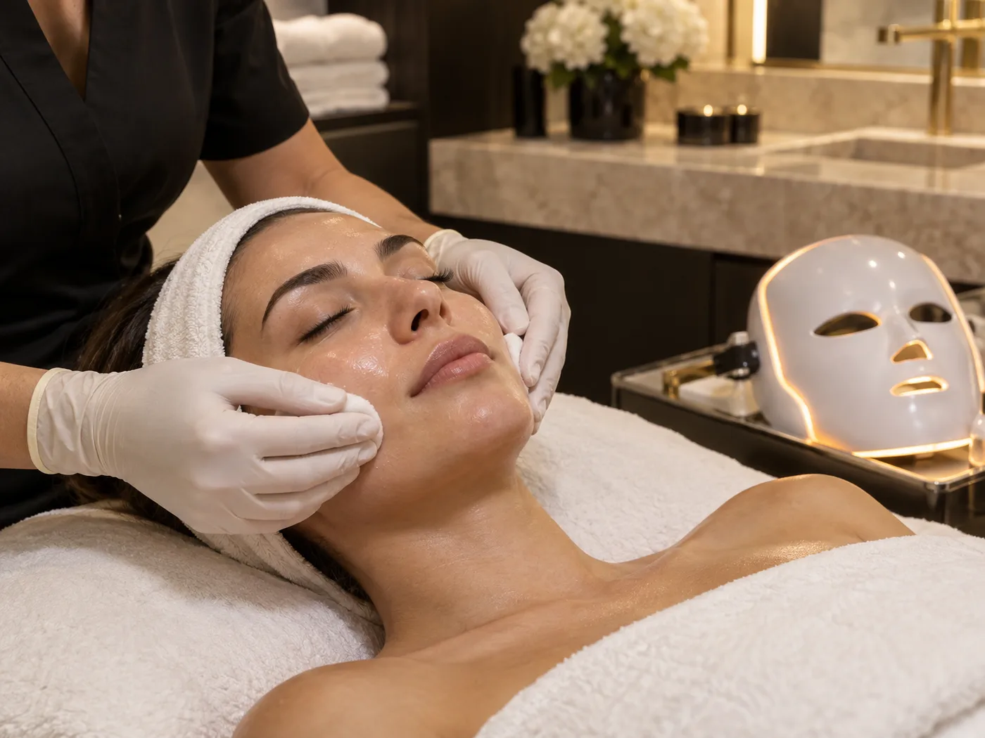 Personalized European facial treatment in a Beverly Hills skincare studio